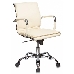 Кресло руководителя Бюрократ CH-993-Low/Ivory низкая спинка слоновая кость искусственная кожа крестовина хромированная, фото 1