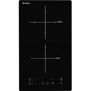 Индукционная панель Домино Weissgauff HI 32, 30 см, индукционная, стеклокерамика, сенсорное управление, индикация степени нагрева, таймер, блокировка от детей, автоотключение, черная