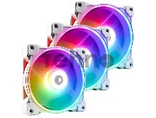 Вентилятор ID-COOLING ZF-12025-ARGB TRIO SNOW (3 in 1) 120x120x25мм (20шт./кор, PWM, Low Noise, резиновые углы, Addresable RGB, 500-1600об/мин, снежно белый)  BOX