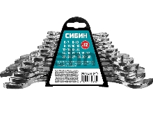 Набор рожковых гаечных ключей 12 шт, 6 - 32 мм, СИБИН