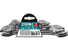 Набор рожковых гаечных ключей 7 шт, 6 - 22 мм, СИБИН Набор рожковых гаечных ключей 7 шт, 6 - 22 мм, СИБИН