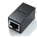Модуль RJ-45 (F) <->RJ-45(F) ,FTP, проходной, ABS пластик, черный, кат. 5e VCOM <CT251S>, фото 1