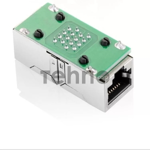 Модуль RJ-45 (F) <->RJ-45(F) ,FTP, проходной, ABS пластик, черный, кат. 5e VCOM <CT251S>