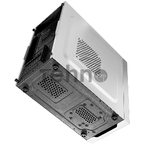 Корпус MiniTower Ginzzu D380, RGB, mATX, 2xUSB2.0, белый,без БП, без вентиляторов