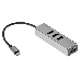 Переходник USB 3.1 Type-C -->4 USB3.0, Aluminum Shell, 0.2м Telecom <TA310C>, фото 1