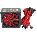 Блок питания Ginzzu PC800 14CM(Red) 80+ black,APFC,24+4p,4 PCI-E(6+2), 7*SATA, 4*IDE,оплетка, кабель питания,цветная коробка, фото 3