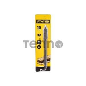 Сверло по дереву перовое STAYER FLAT 10 x 152мм