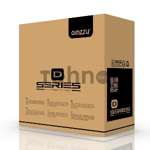 Корпус Ginzzu D180 2*USB 2.0,AU w/o PSU
