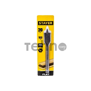 Сверло Stayer перовое по дереву, d=20мм, FLAT 2950-20_z01