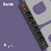 Сетевой фильтр Buro BU-SP1.8_USB_2A-B 1.8м (6 розеток) черный (коробка), фото 5