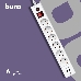 Сетевой фильтр Buro BU-SP3_USB_2A-W 3м (6 розеток) белый (коробка), фото 5