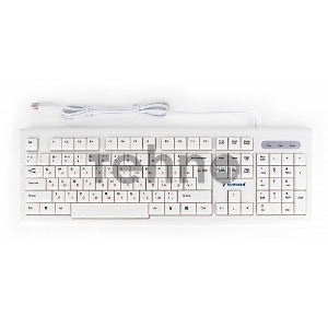 Клавиатура Gembird KB-8354U, USB, бежевый/белый, 104 клавиши, кабель 1,45м