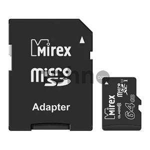 Флэш карта MicroSDHC 64GB Mirex  Ultra Android 48Mb/s (UHS-I, class 10)+adapter