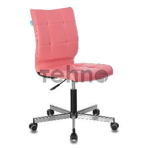 Кресло Бюрократ CH-330M/PINK без подлокотников розовый Lincoln 205 искусственная кожа крестовина металл