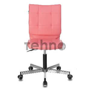 Кресло Бюрократ CH-330M/PINK без подлокотников розовый Lincoln 205 искусственная кожа крестовина металл