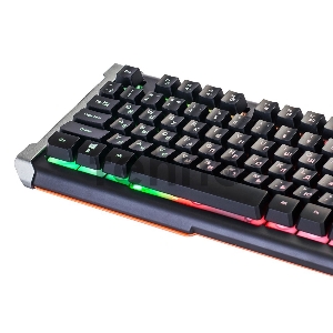 Клавиатура Oklick 717G черный/серый USB Multimedia LED