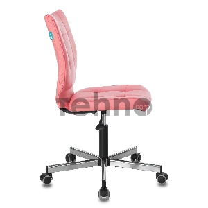 Кресло Бюрократ CH-330M/PINK без подлокотников розовый Lincoln 205 искусственная кожа крестовина металл