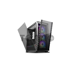 Корпус DeepCool Matrexx 70 ADD-RGB 3F DP-ATX-MATREXX70-BKG0P-3F, Mid Tower, блок питания отсутствует, ATX/micro-ATX/eATX/mini-ITX, 4 вентилятора, 1xUSB 2.0, 2xUSB 3.0, цвет черный