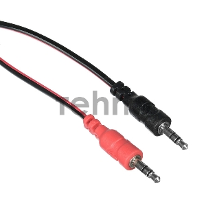 Наушники с микрофоном Oklick HS-L100 черный/красный 2м мониторы оголовье (NO-530)