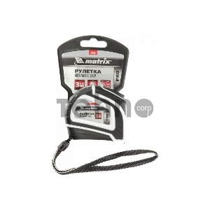 Рулетка MATRIX Autostop, 3 м х 16 мм двухкомпонентный корпус 32550 Рулетка MATRIX Autostop, 3 м х 16 мм двухкомпонентный корпус 32550