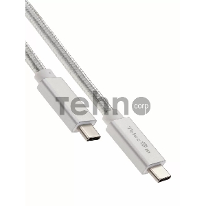 Кабель USB 3.1 Type Cm -- Cm IC 5А 10Gbs длина 1M, Telecom <TC420S> серебряный