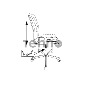 Кресло Бюрократ CH-330M/PINK без подлокотников розовый Lincoln 205 искусственная кожа крестовина металл