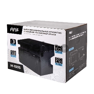 МФУ лазерный Hiper M-1005 (Bl), черный, (A4, принтер/копир/сканер, 600dpi, 22ppm, 128Mb, USB)