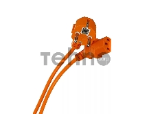Кабель компьютер-розетка 220V (EURO) <VDE> 1,8м 3G0,75mm2 VCOM {CE021-O}, оранжевый