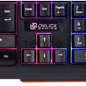 Клавиатура Oklick 717G черный/серый USB Multimedia LED