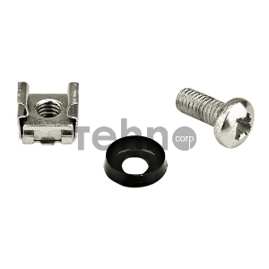 Монтажное оборудование Hyperline CNS-M6-16 Комплект винт M6, квадратная гайка, шайба (16 мм)