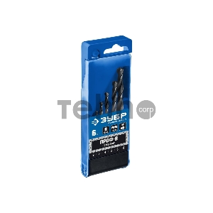 Набор сверл по металлу ЗУБР ПРОФ-В 6шт(2-8мм), сталь Р6М5, класс В