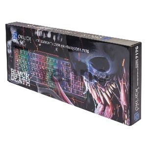 Клавиатура Oklick 717G черный/серый USB Multimedia LED