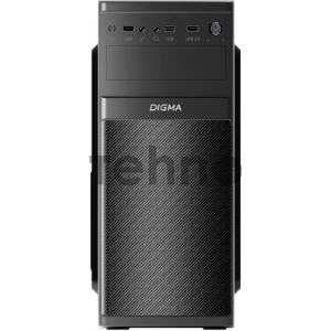 Корпус Digma DC-ATX200-U3 черный без БП ATX 2xUSB2.0 audio