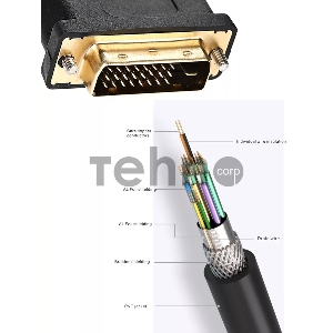 Кабель DVI 1.8м VCOM DVI-DVI Dual Link 25M-25M, 2 фильтра, VDV6300-1.8M