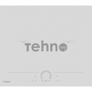 Индукционная варочная панель Weissgauff, 60 см,стеклокерамика Vitro Ceramic, сенсорное+слайдерное управление, FLEX ZONE, индикация степени нагрева, таймер, блокировка от детей, белая