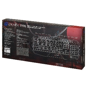 Клавиатура Oklick 777G PSYCHO черный USB Multimedia Gamer LED (подставка для запястий)