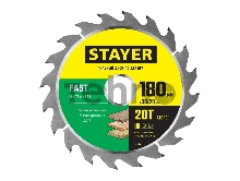 диск пильный по дереву, быстрый рез STAYER FAST 180 x 30/20мм 20Т