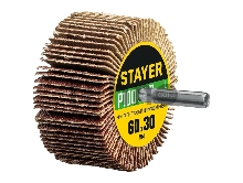 Круг шлифовальный STAYER лепестковый, на шпильке, P100, 60х30 мм
