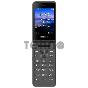Мобильный телефон Philips E2602 Xenium темно-серый раскладной 2Sim 2.8 240x320 Nucleus 0.3Mpix GSM900/1800 FM microSD max32Gb