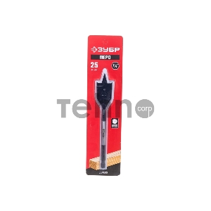 Сверло перовое по дереву, ЗУБР 25x152мм, с боковыми подрезателями