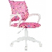 Кресло детское Бюрократ BUROKIDS 1 W розовый сланцы крестов. пластик пластик белый, фото 1