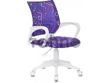 Кресло детское Бюрократ BUROKIDS 1 W фиолетовый Sticks 08 крестов. пластик пластик белый