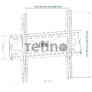 Кронштейн Kromax STAR-33, 26-55, VESA 400x400 мм, max 75 кг, GREY