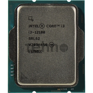 Процессор Intel Core i3-12100 (LGA1700,Alder Lake, 4C/8T, 3.3/4.3GHz, 12MB, 60/89W, UHD Graphics 730) OEM