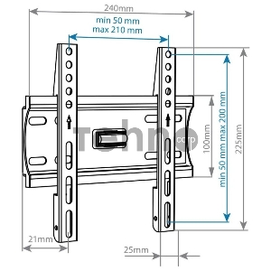 Кронштейн для телевизора Arm Media PLASMA-5 черный 15-47 макс.40кг настенный фиксированный
