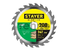Диск пильный по дереву, быстрый рез STAYER FAST 200 x 32/30мм 24Т