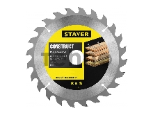 Диск пильный по дереву, технический рез STAYER CONSTRUCT 190 x 30/20мм 12Т
