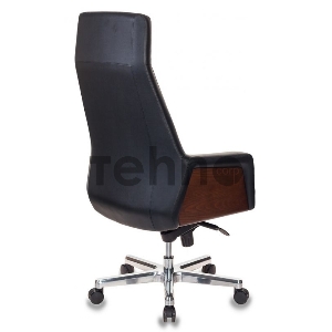 Кресло руководителя Бюрократ _ANTONIO/BLACK черный кожа крестовина алюминий