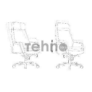 Кресло руководителя Бюрократ _ANTONIO/BLACK черный кожа крестовина алюминий