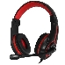 Наушники с микрофоном Oklick HS-L200 черный/красный 2м мониторы оголовье (Y-819), фото 1